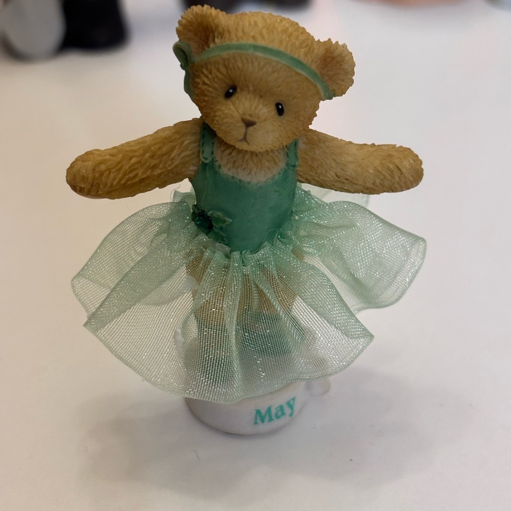 Cherished Teddies rare Teddie Twirls Avon month of May ballerina bear